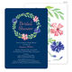 Navy Wreath Bridal Shower Invitations Image 1 of 7